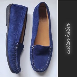 Austen Heller Blue Suede Loafers • 8